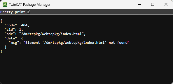 Error message