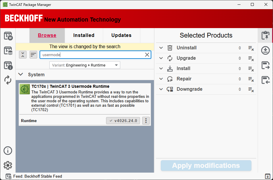 Installing